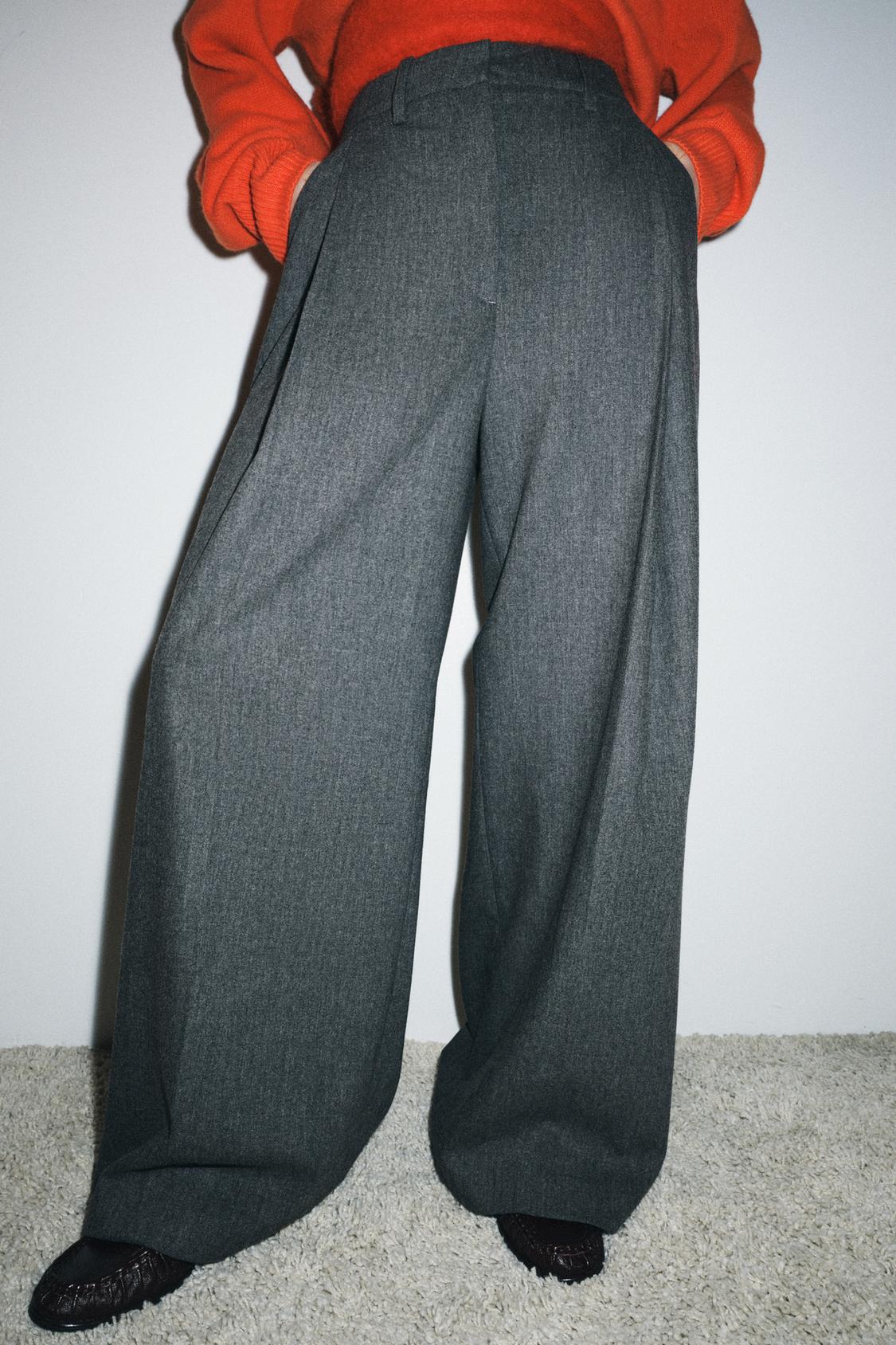PANTALON WIDE LEG À PINCES