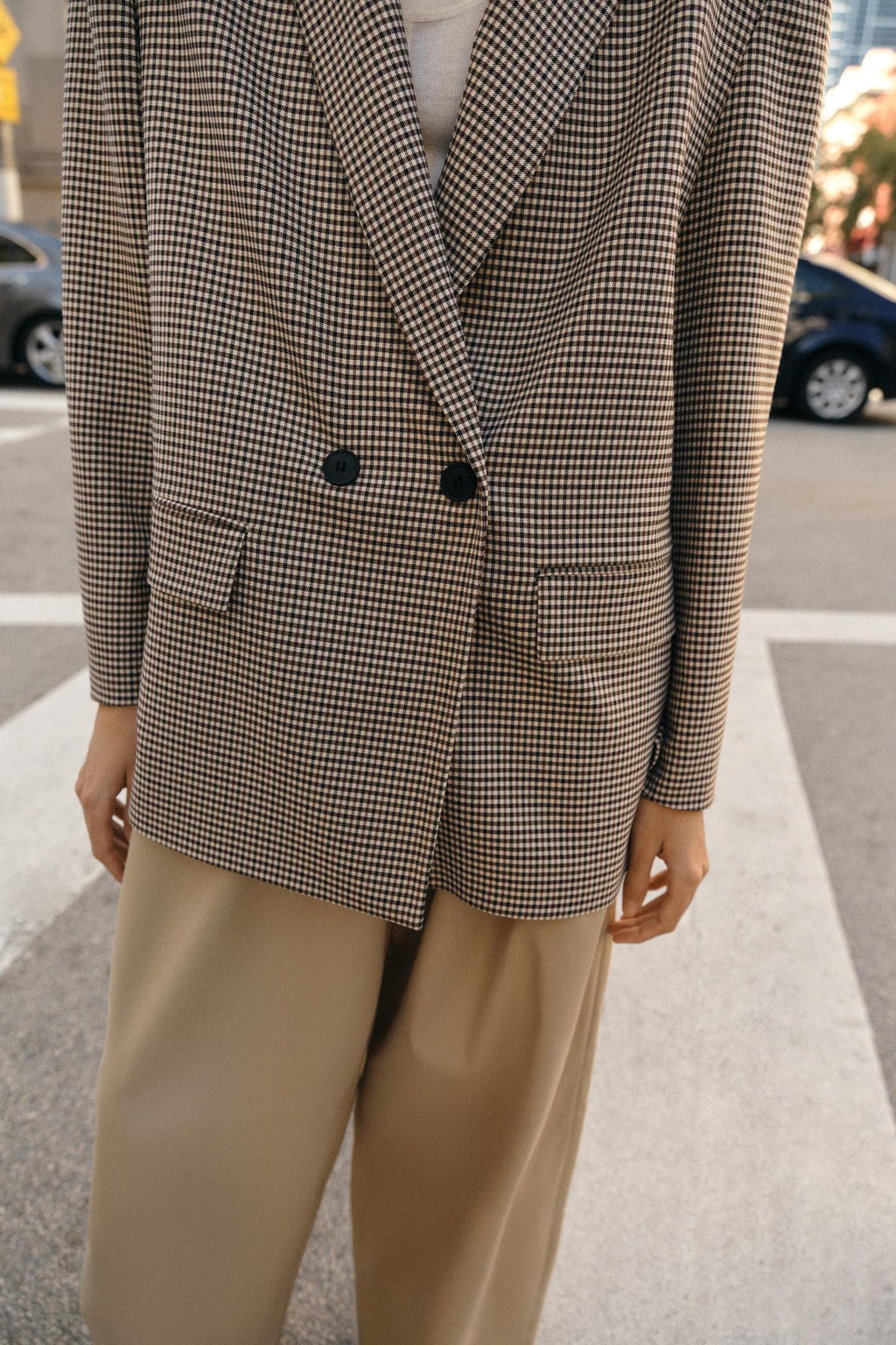 VESTE OVERSIZE À BOUTONNAGE CROISÉ