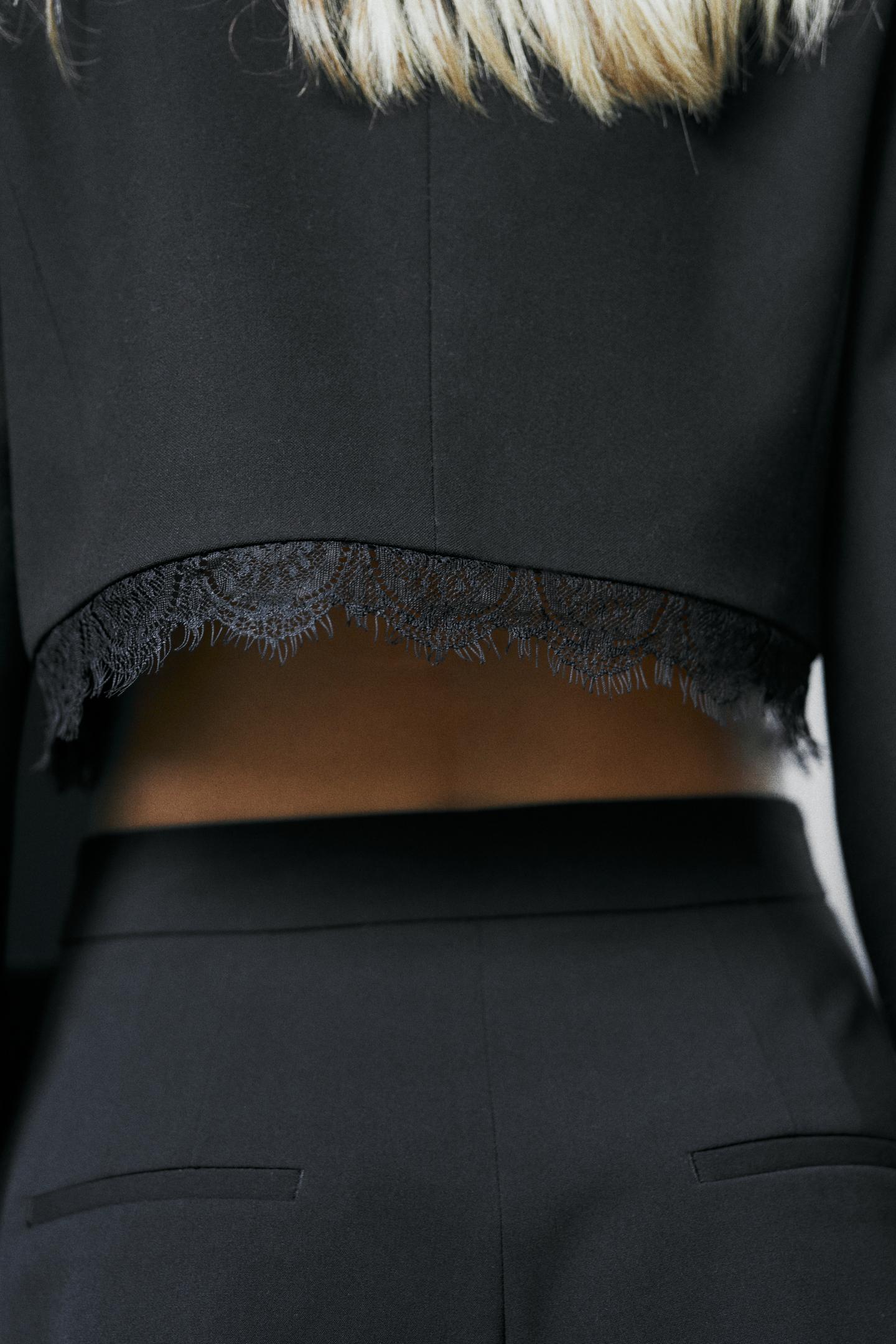 VESTE COURTE DENTELLE