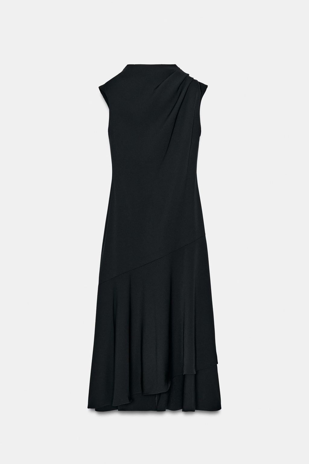 Robe mi-longue asymétrique
