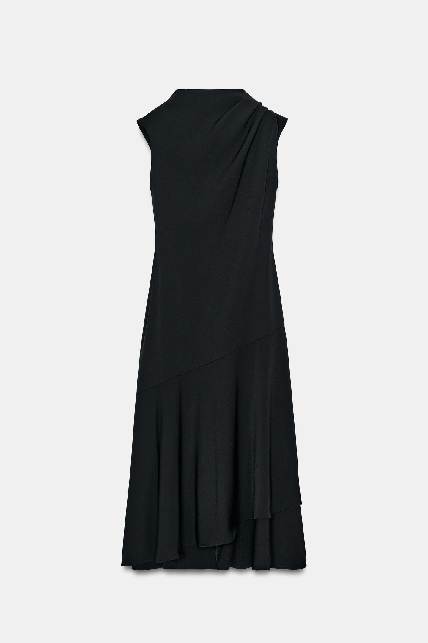 Robe mi-longue asymétrique