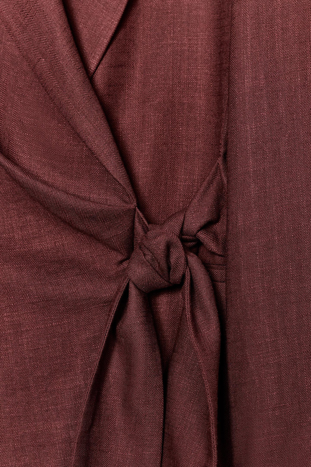 VESTE À BOUTONNAGE CROISÉ AVEC NŒUD ET LIN