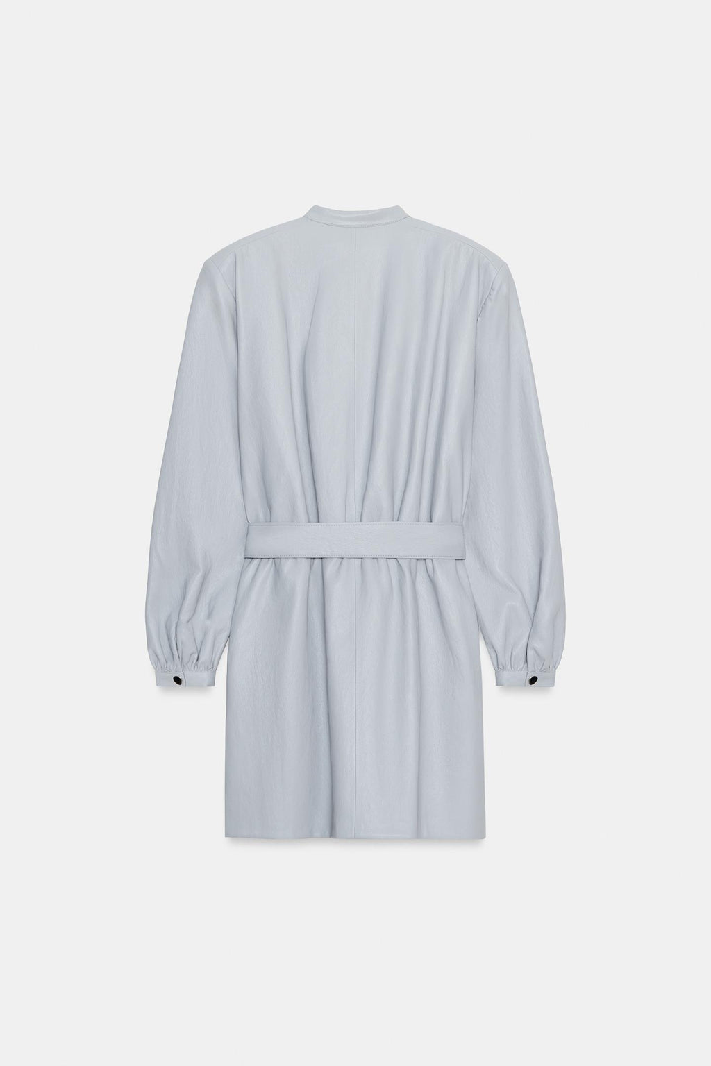 ROBE COURTE MATIÈRE SYNTHÉTIQUE AVEC CEINTURE