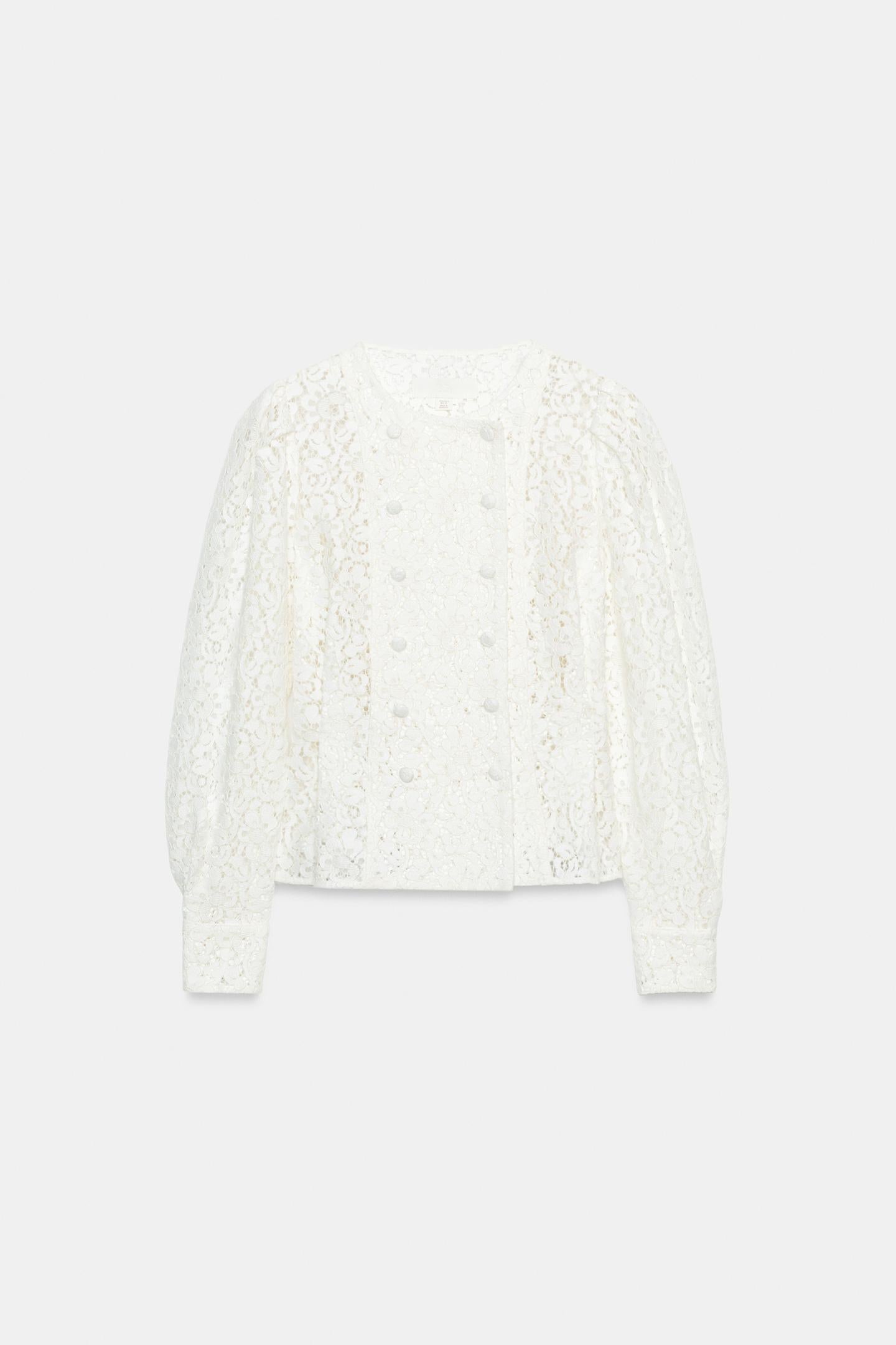 VESTE CACHE-CŒUR EN DENTELLE
