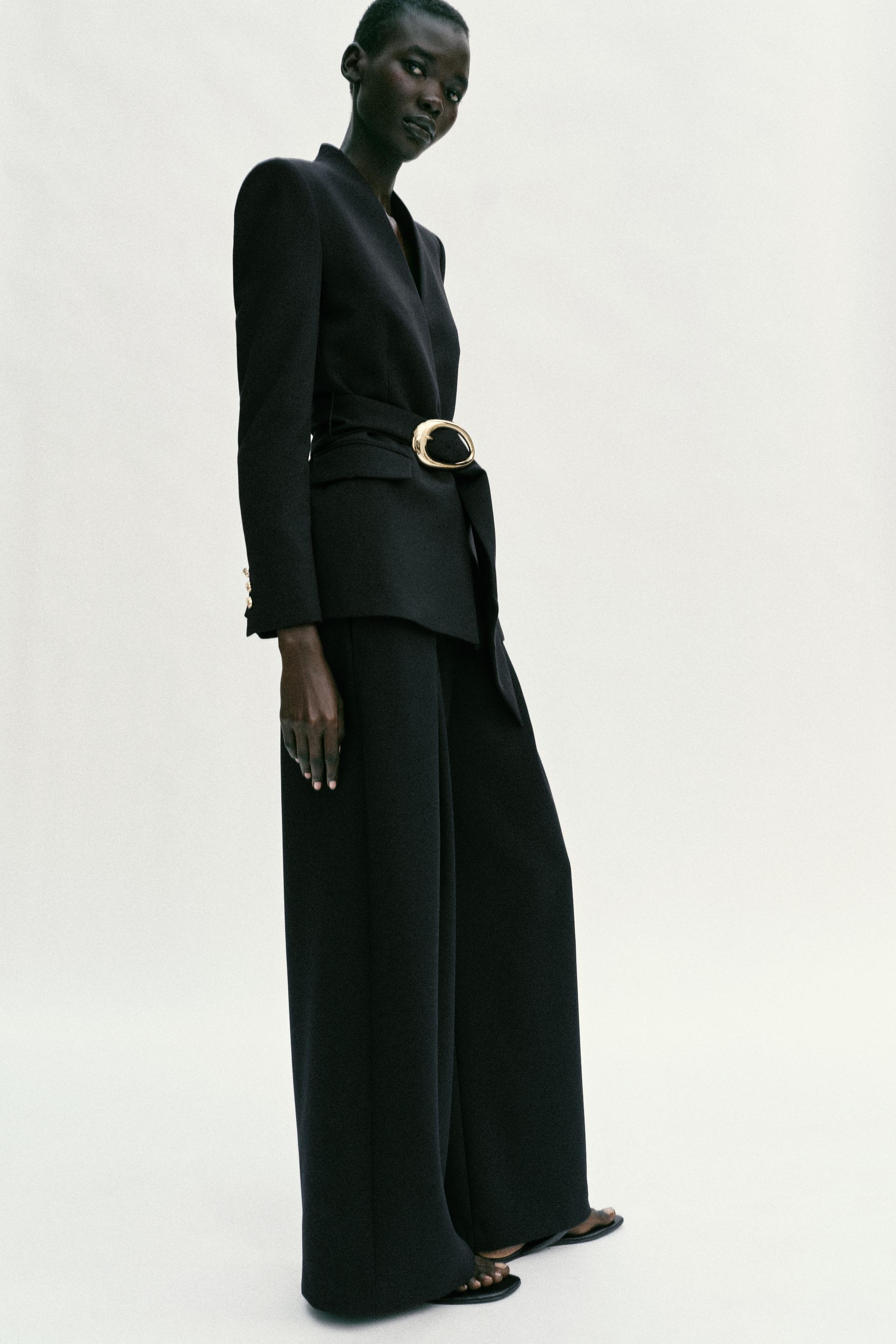 BLAZER CEINTURE BOUCLE DORÉE ENSEMBLE EZ SIGNATURE