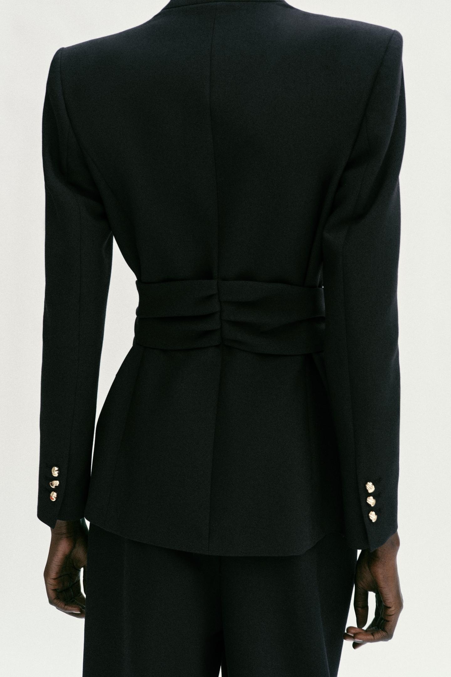 BLAZER CEINTURE BOUCLE DORÉE ENSEMBLE EZ SIGNATURE