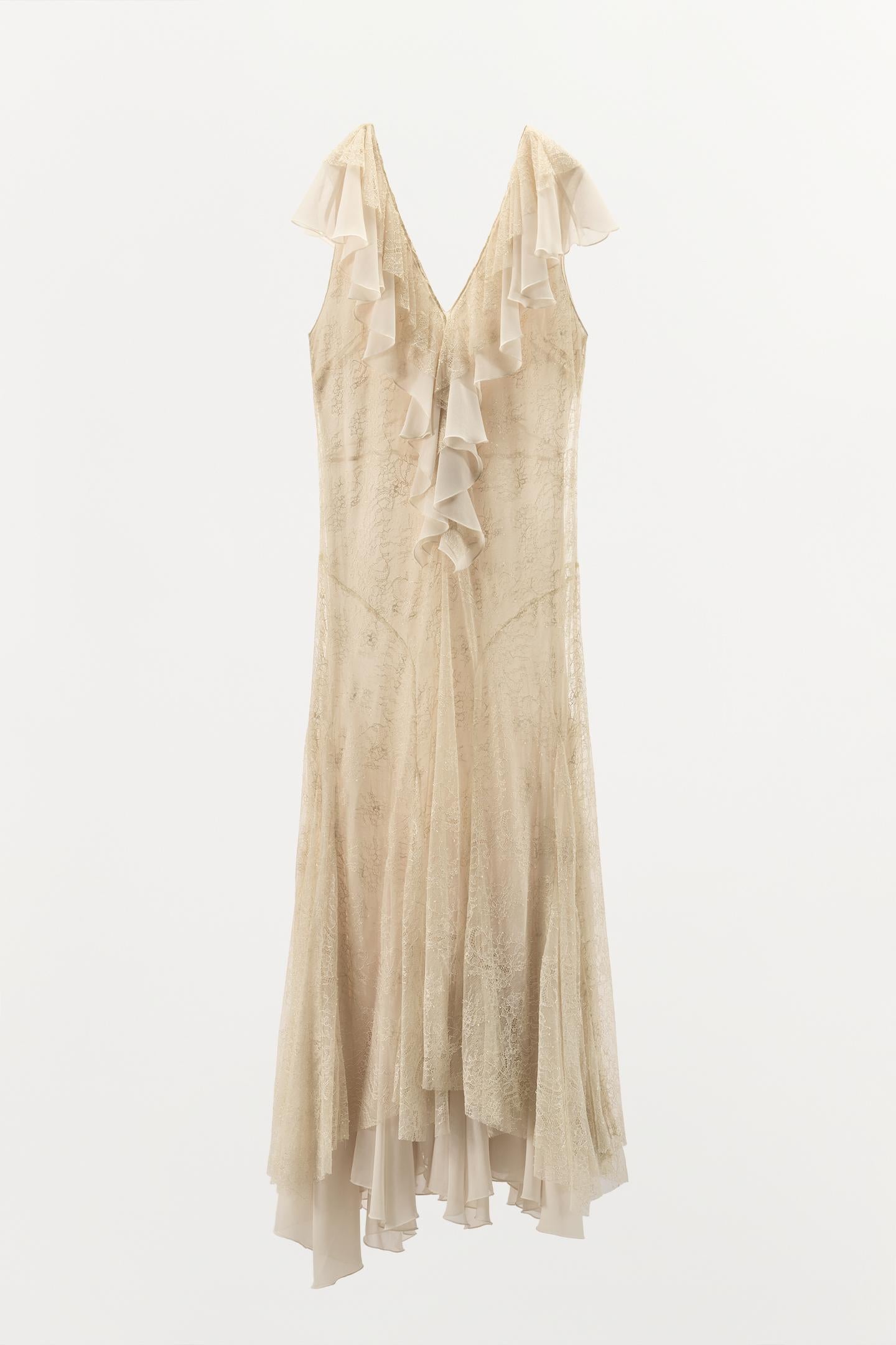 ROBE VOLANTS DENTELLE EZ SIGNATURE