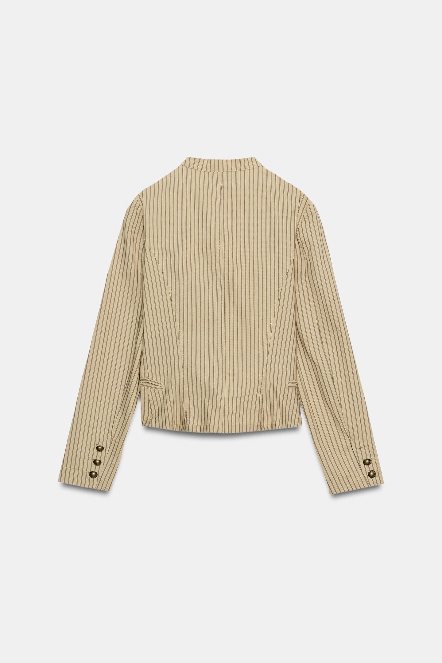 BLAZER RAYÉ À FERMETURE CROISÉE