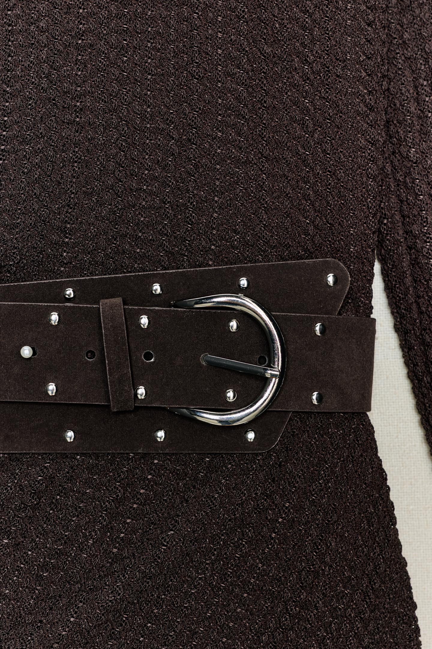 ROBE COURTE ASYMÉTRIQUE À CEINTURE