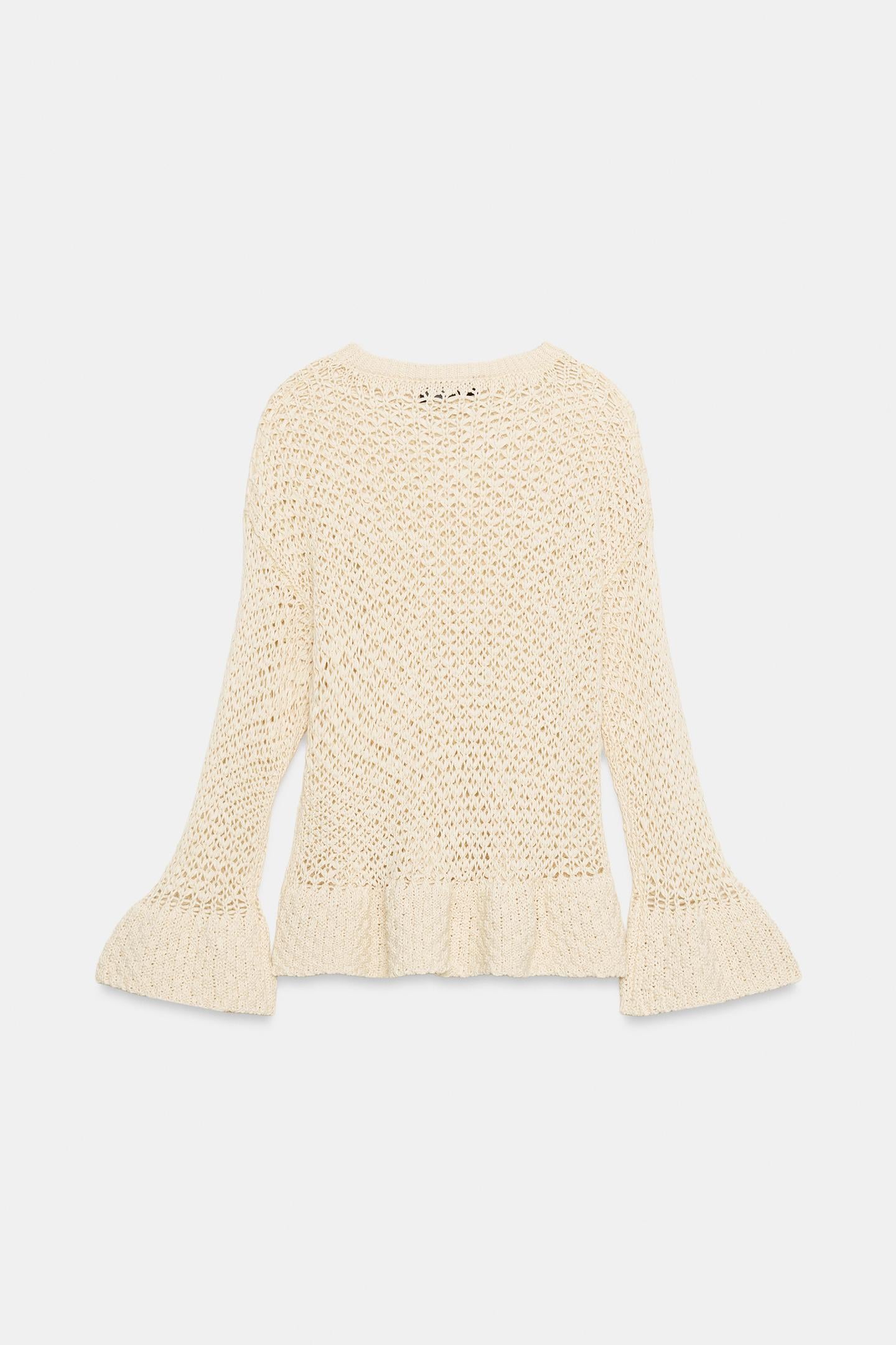 PULL EN MAILLE À VOLANTS
