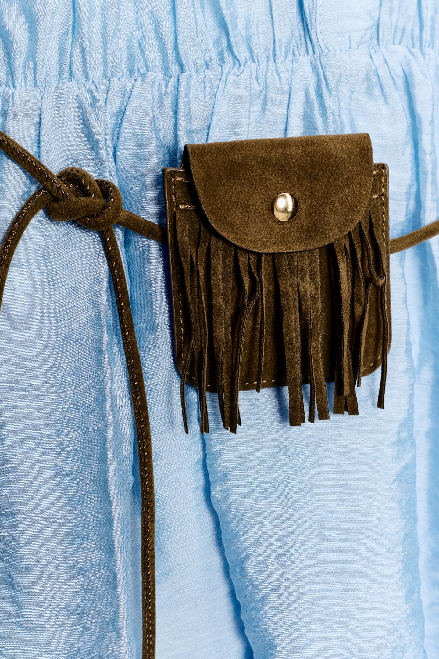 Robe courte avec ceinture et poche