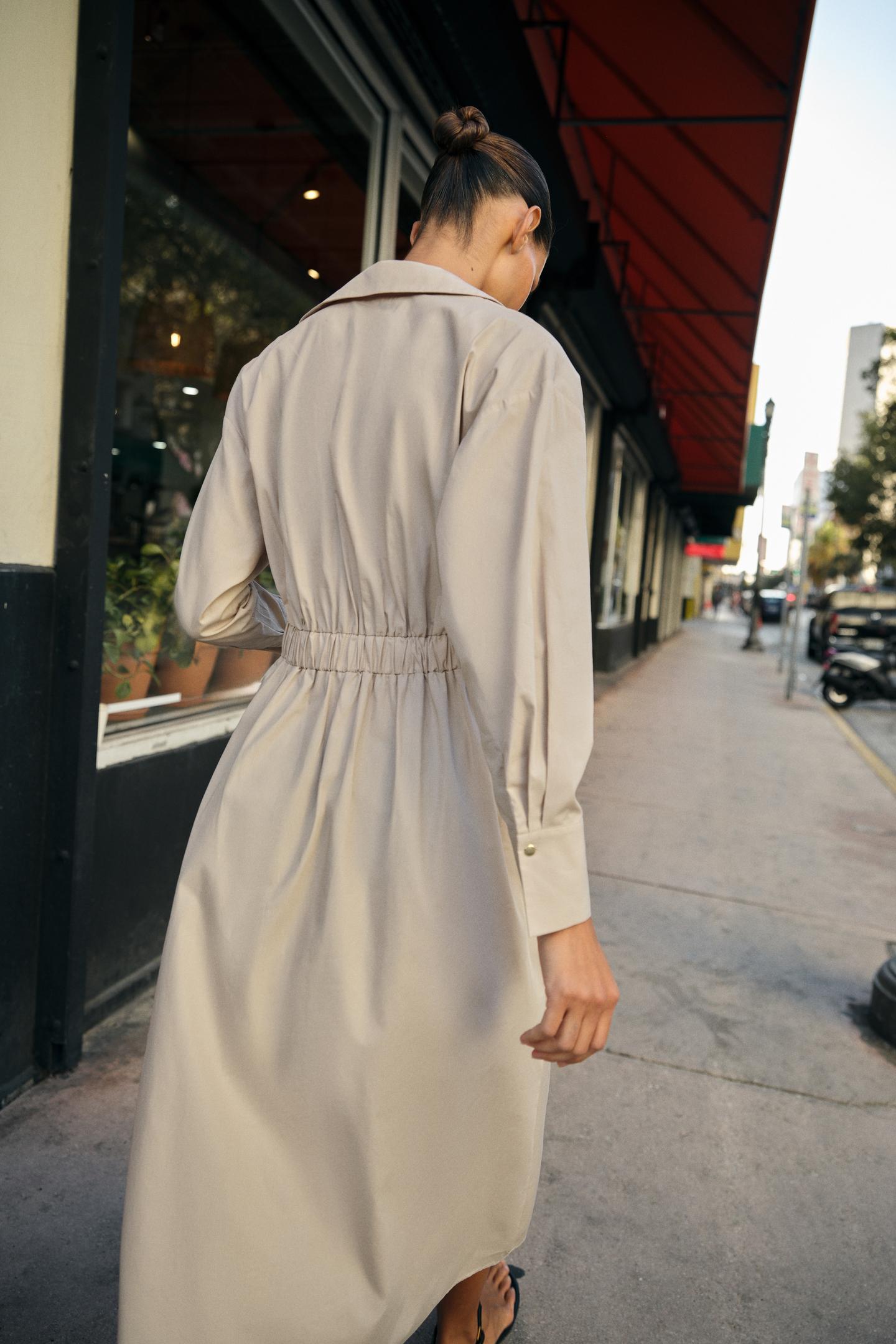 ROBE MI-LONGUE AVEC CEINTURE