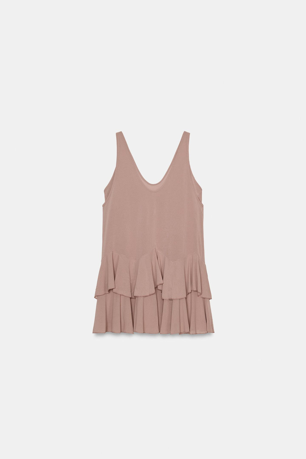 ROBE COURTE À VOLANTS