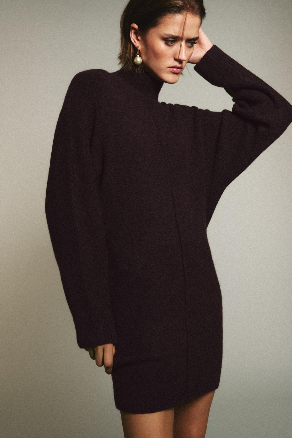 ROBE COURTE EN MAILLE DOUCE