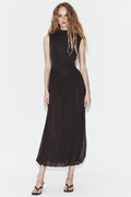 Robe longue combinée en tulle