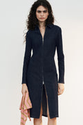 ROBE EN DENIM TRF À FERMETURE ÉCLAIR