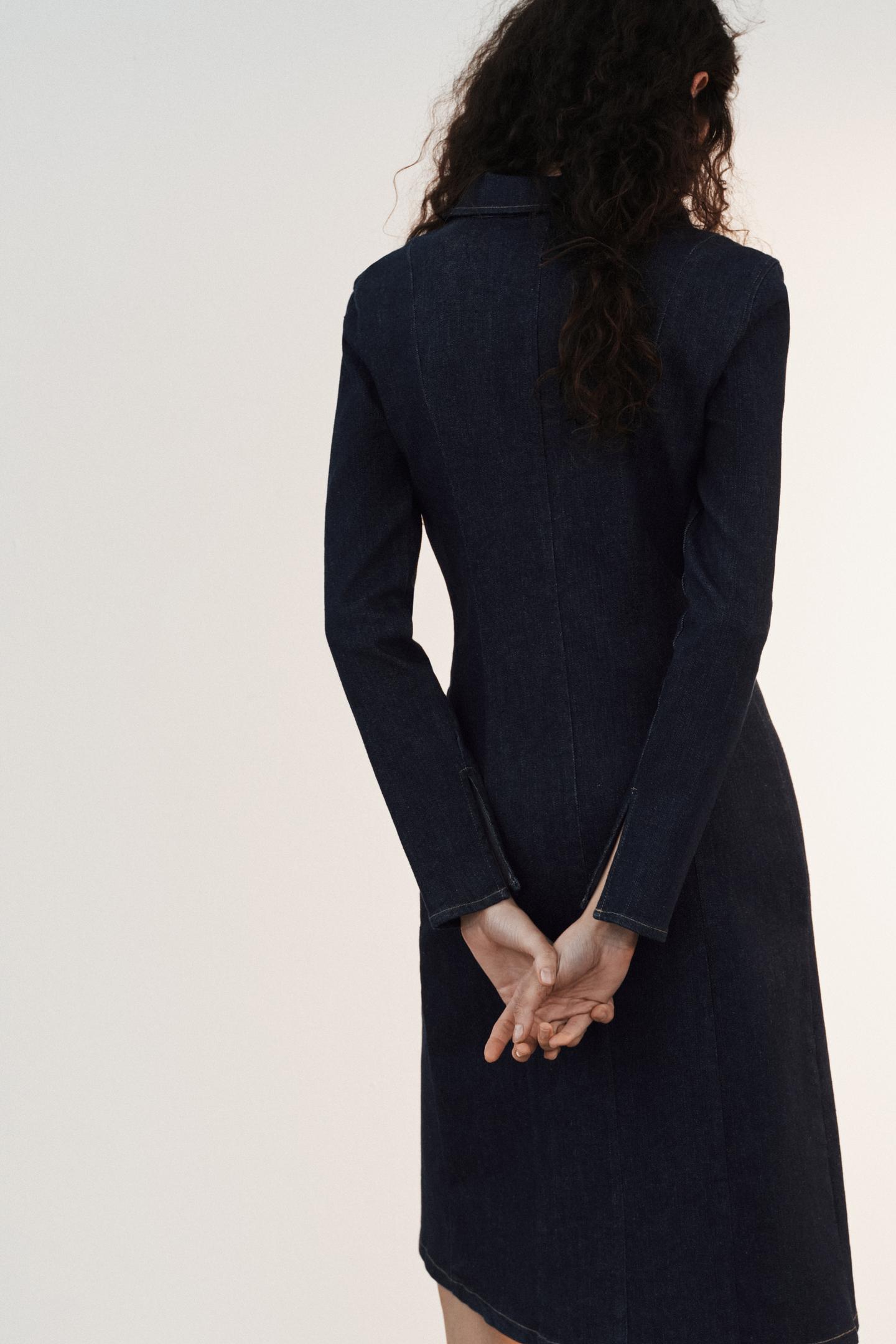 ROBE EN DENIM TRF À FERMETURE ÉCLAIR