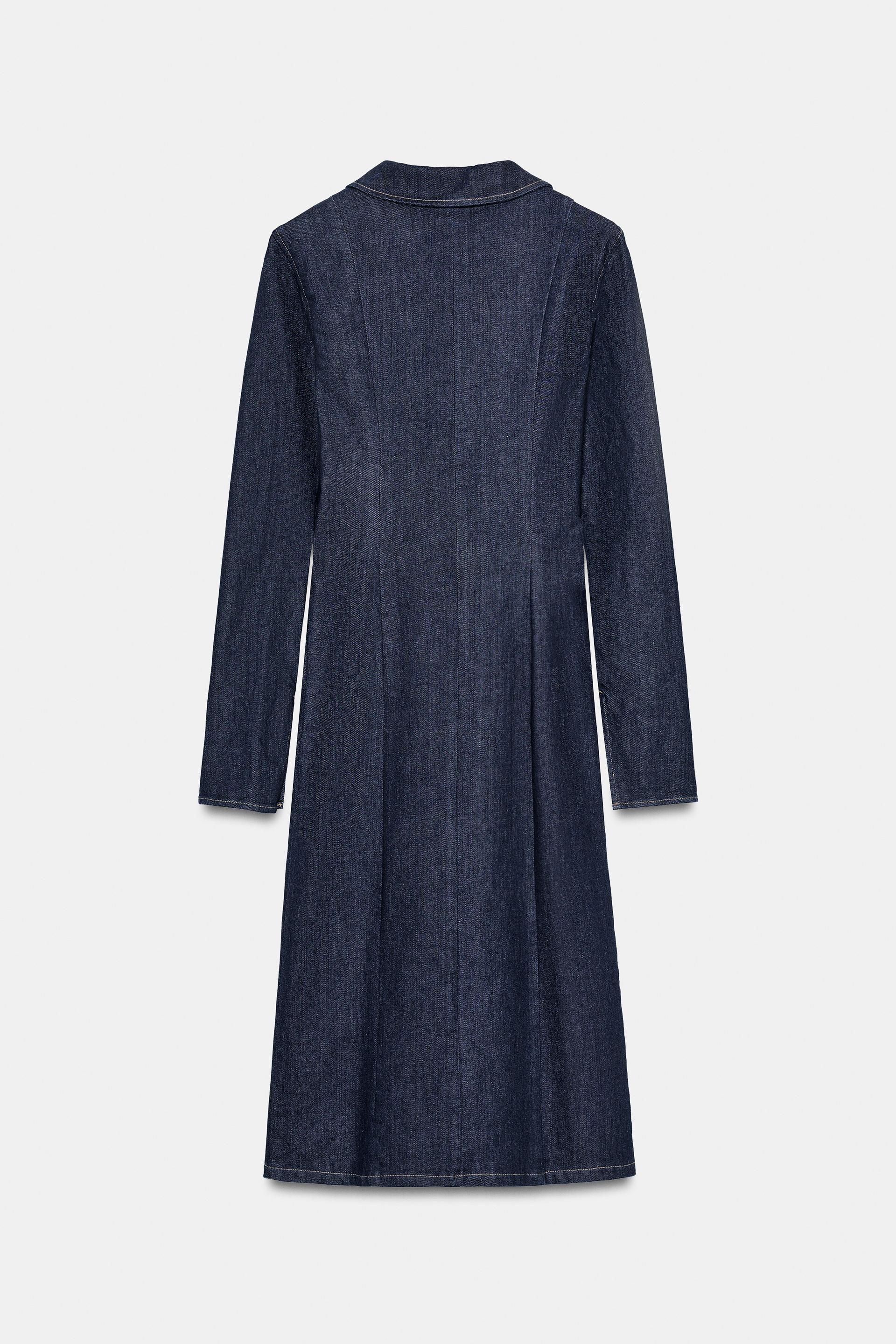 ROBE EN DENIM TRF À FERMETURE ÉCLAIR