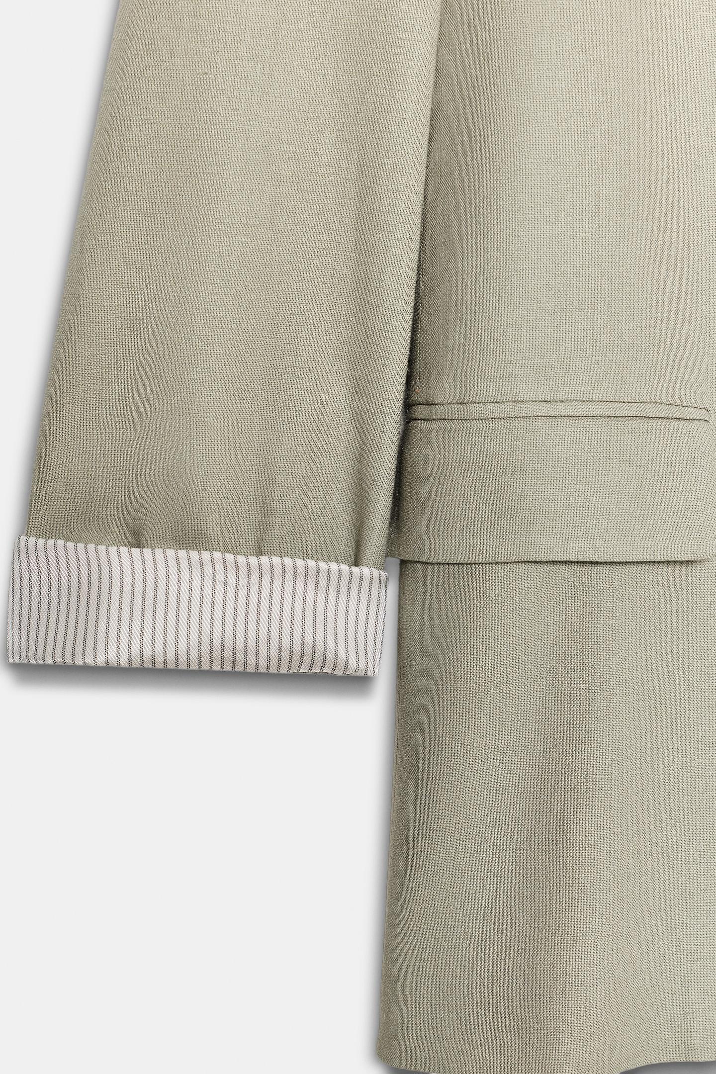 VESTE EN LIN À MANCHES RETROUSSÉES