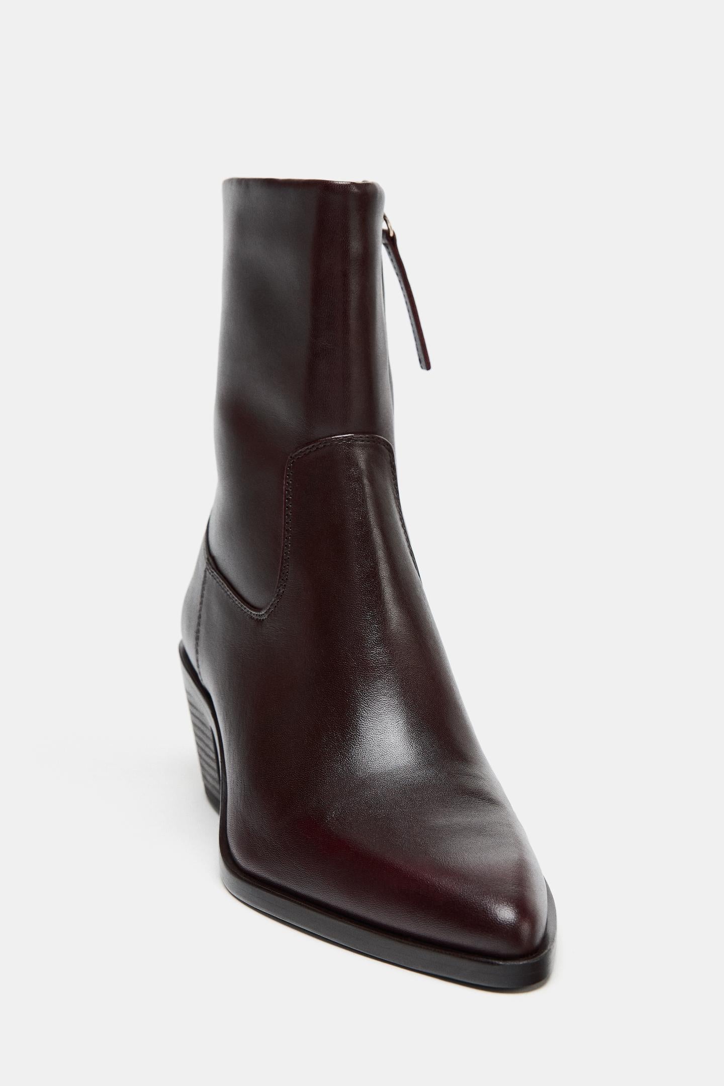 BOTTINES COW-BOY EN CUIR