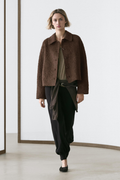 VESTE À COL CHEMISE EN LAINE ET EN ALPAGA