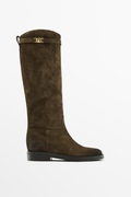 BOTTES ÉQUESTRE EN CROÛTE DE CUIR HUILÉES