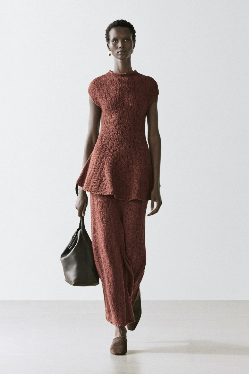 JUPE MIDI EN MAILLE DE COTON