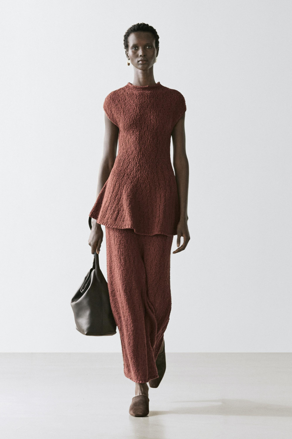 JUPE MIDI EN MAILLE DE COTON