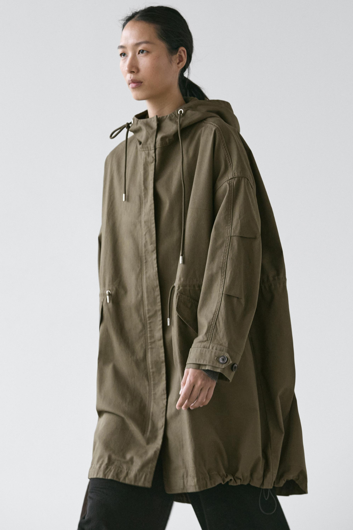 PARKA LONGUE EN COTON