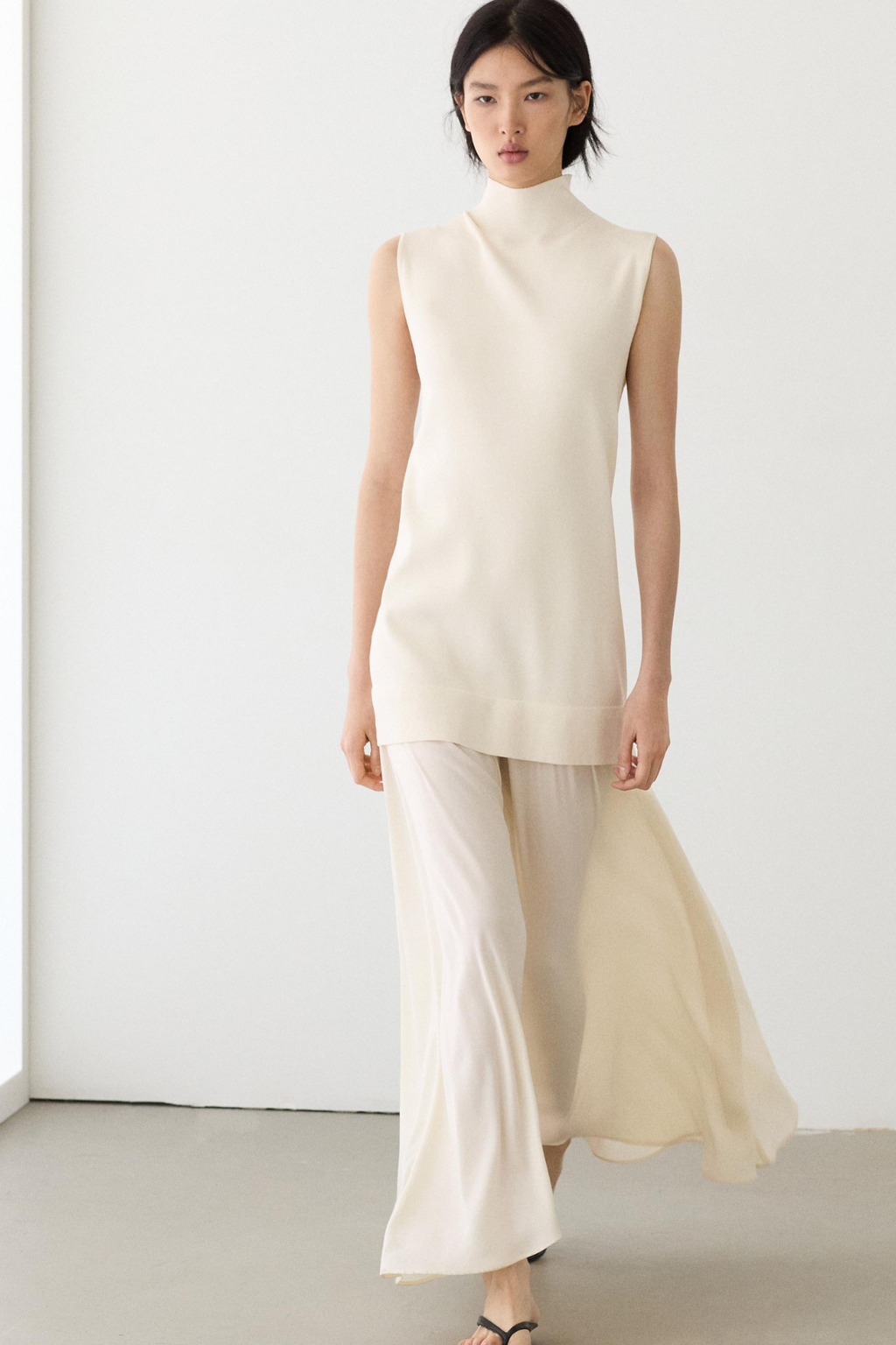 ROBE MIDI EN MAILLE COMBINÉE