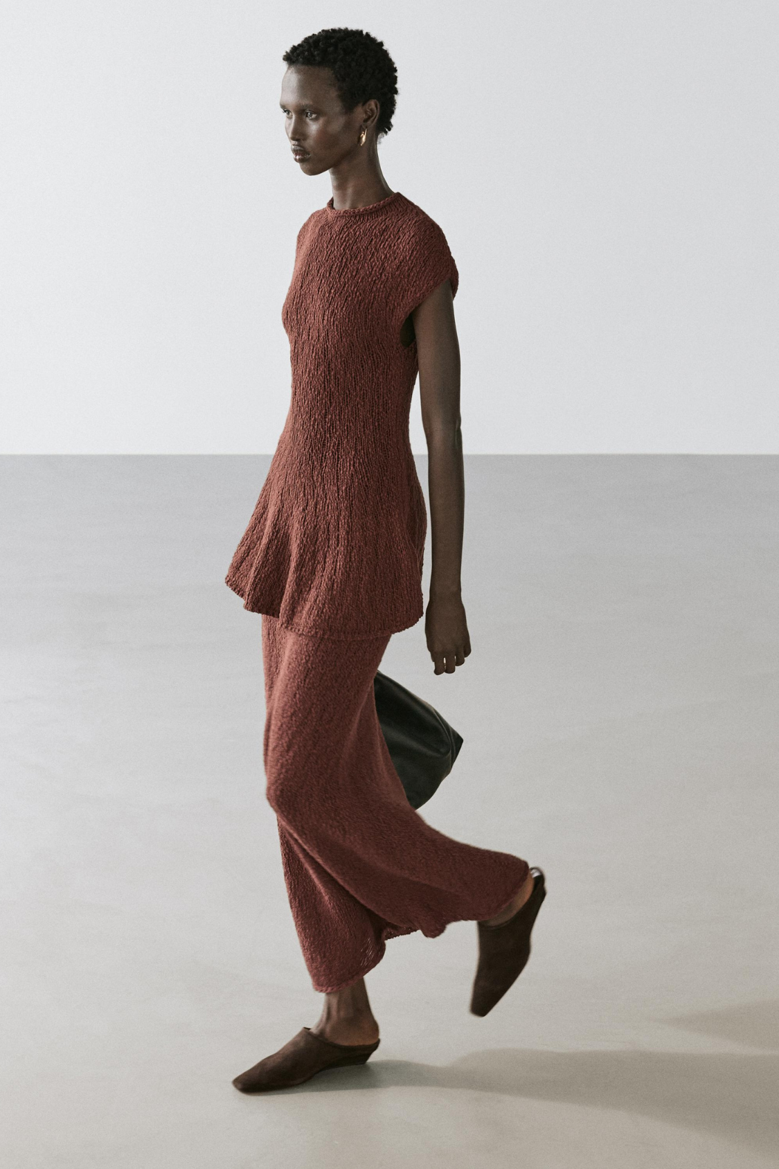 JUPE MIDI EN MAILLE DE COTON
