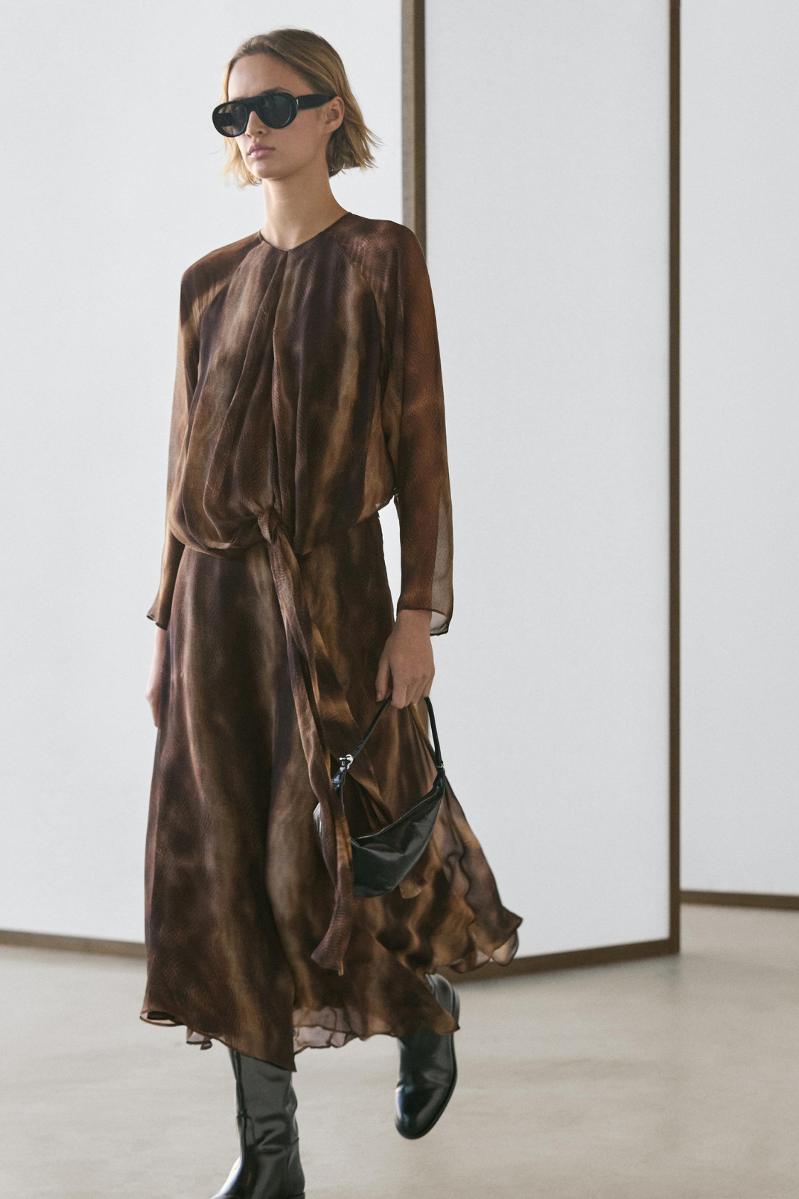ROBE FLUIDE À IMPRIMÉ ANIMAL