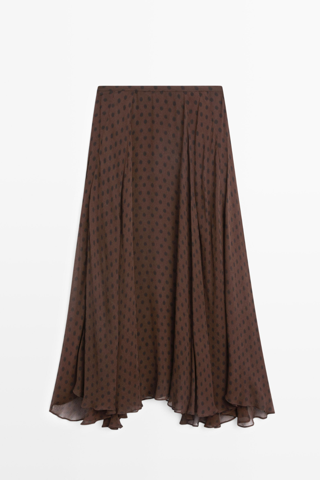 JUPE MIDI AMPLE À POIS