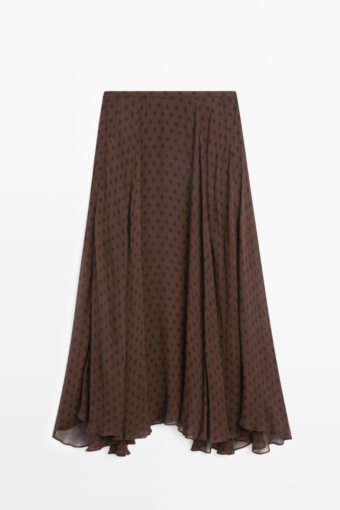 JUPE MIDI AMPLE À POIS