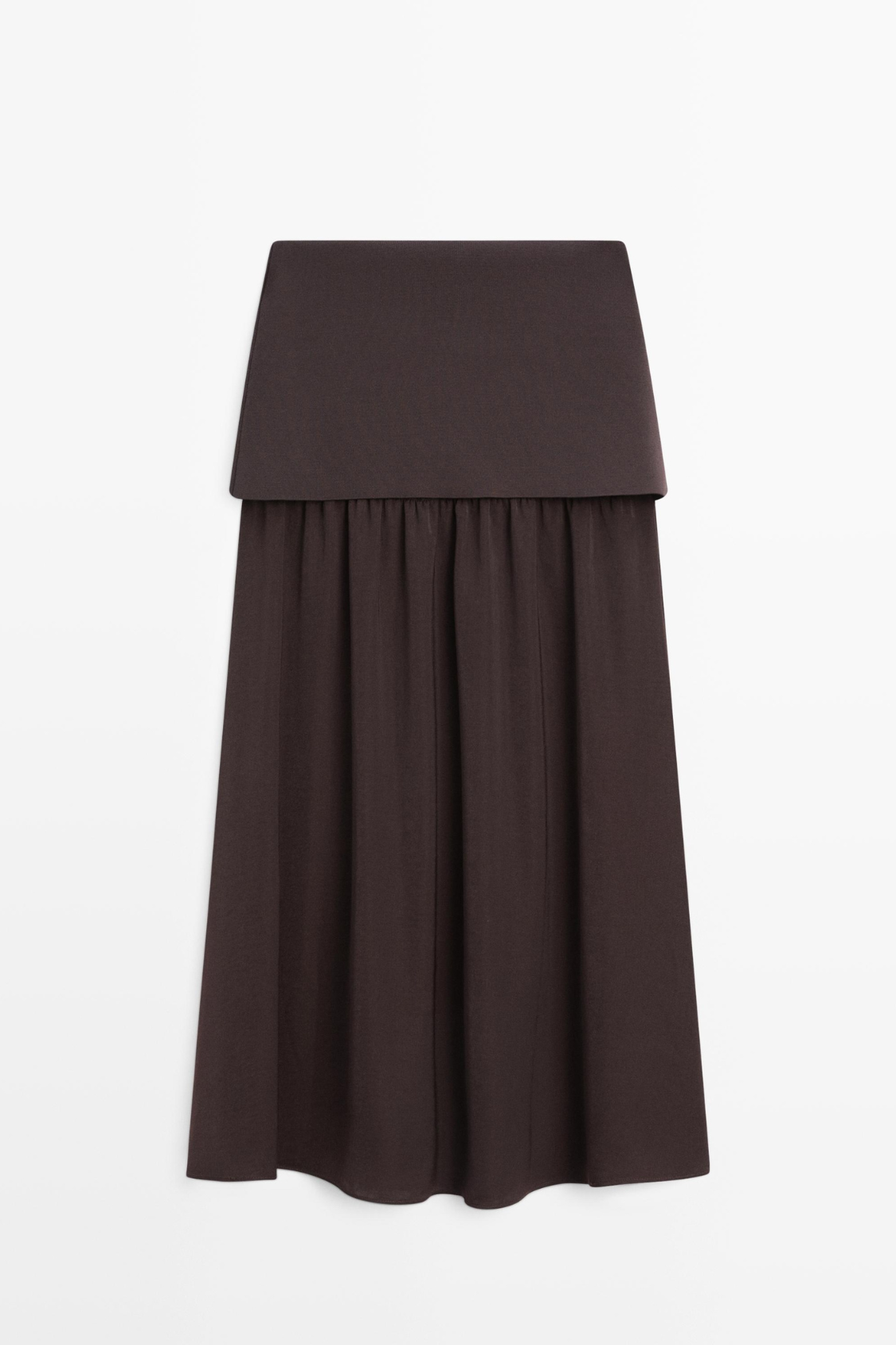 JUPE MIDI FLUIDE COMBINÉE
