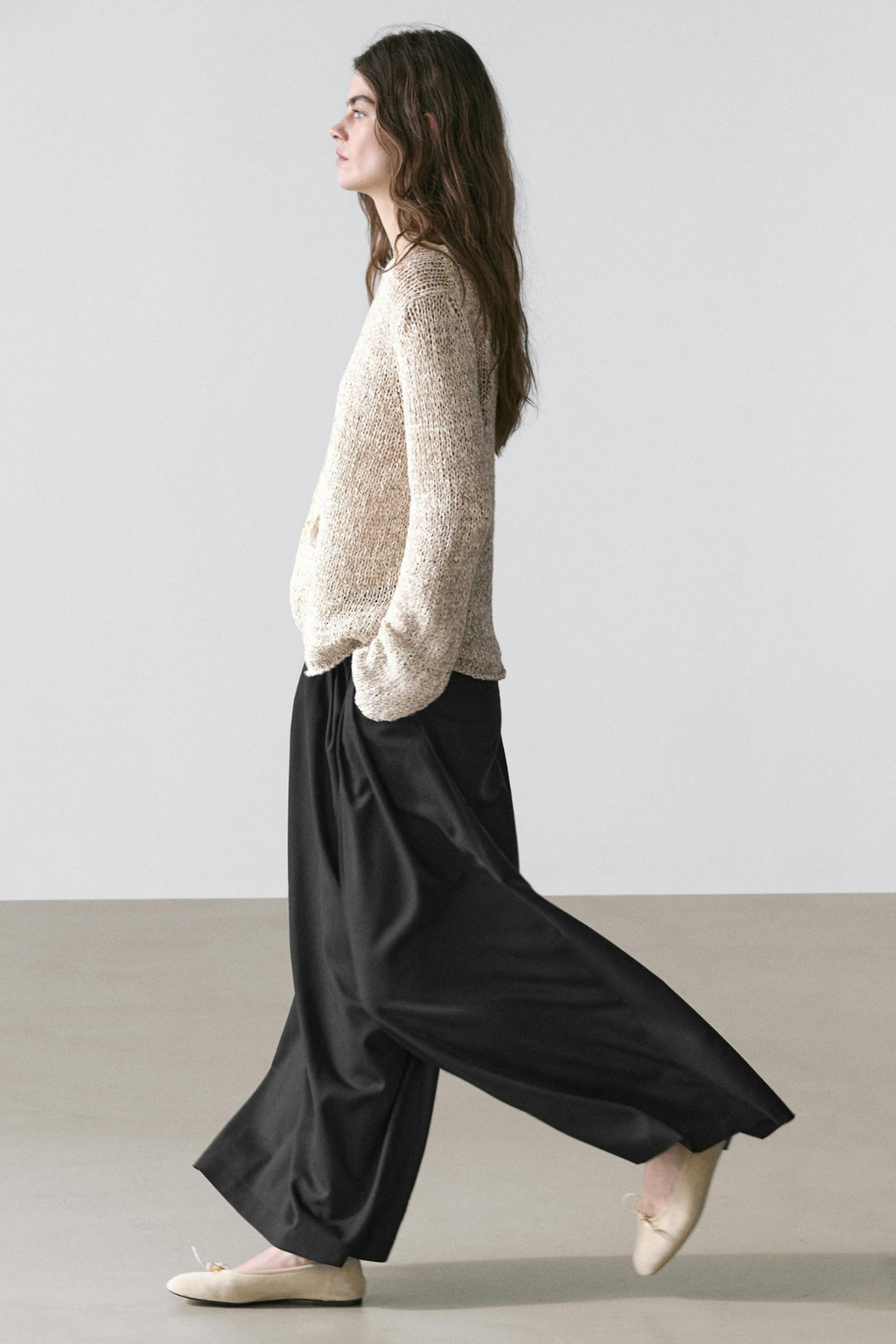 PANTALON FLUIDE À PINCES