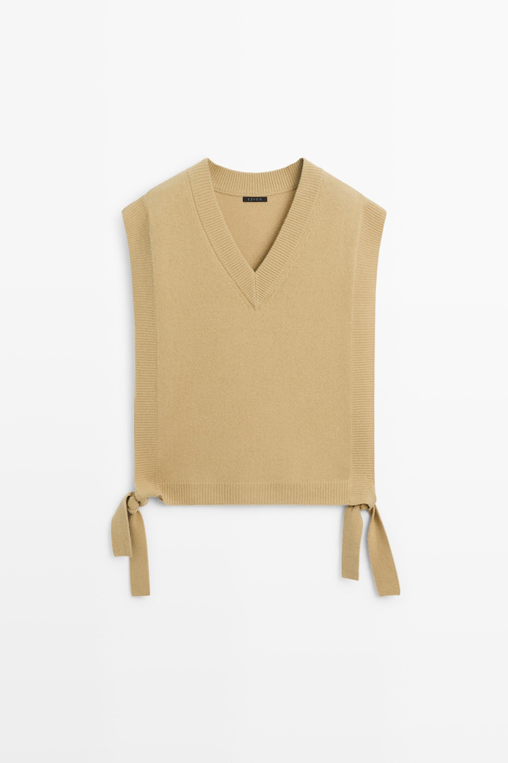 PLASTRON À COL EN V AVEC NŒUDS