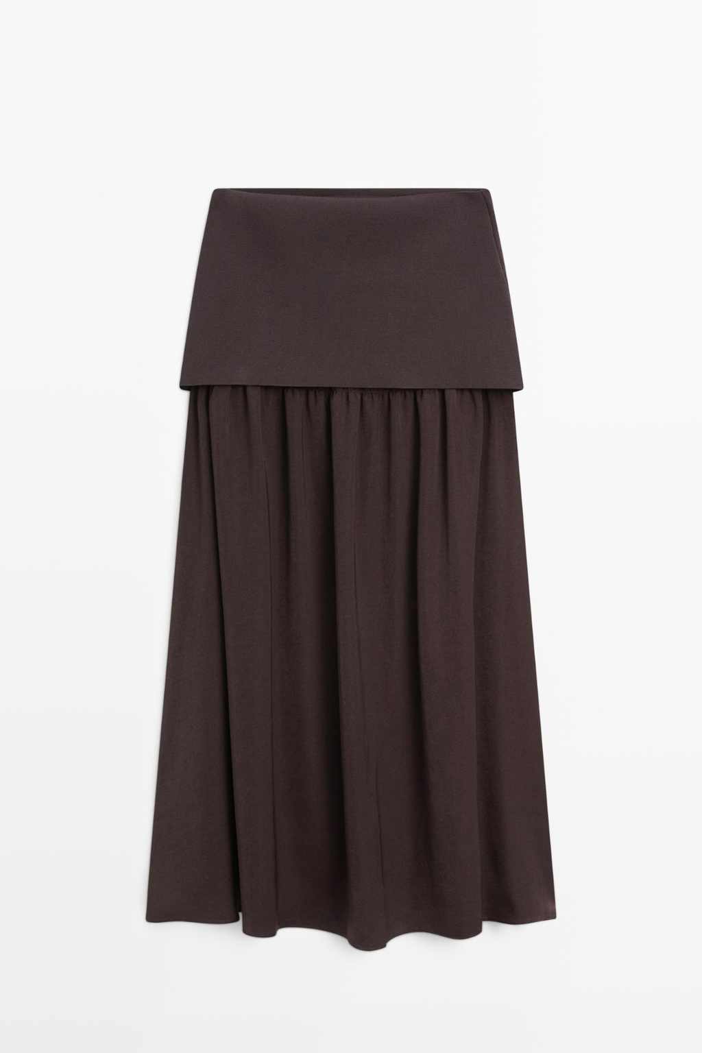 JUPE MIDI FLUIDE COMBINÉE