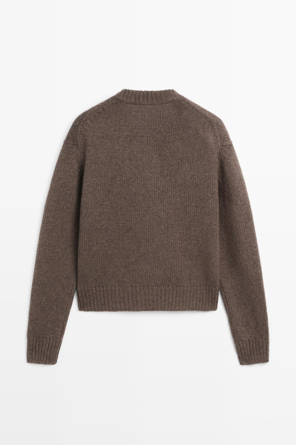 CARDIGAN EN MAILLE TRESSÉE DE LAINE MÉLANGÉE