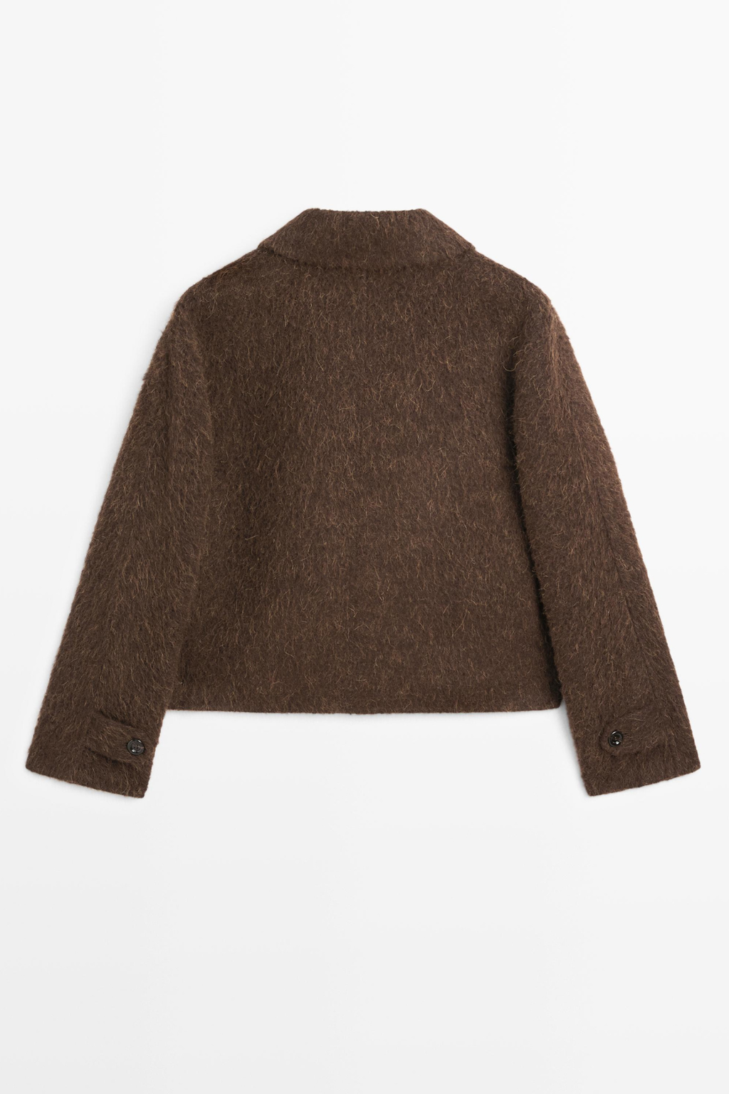 VESTE À COL CHEMISE EN LAINE ET EN ALPAGA