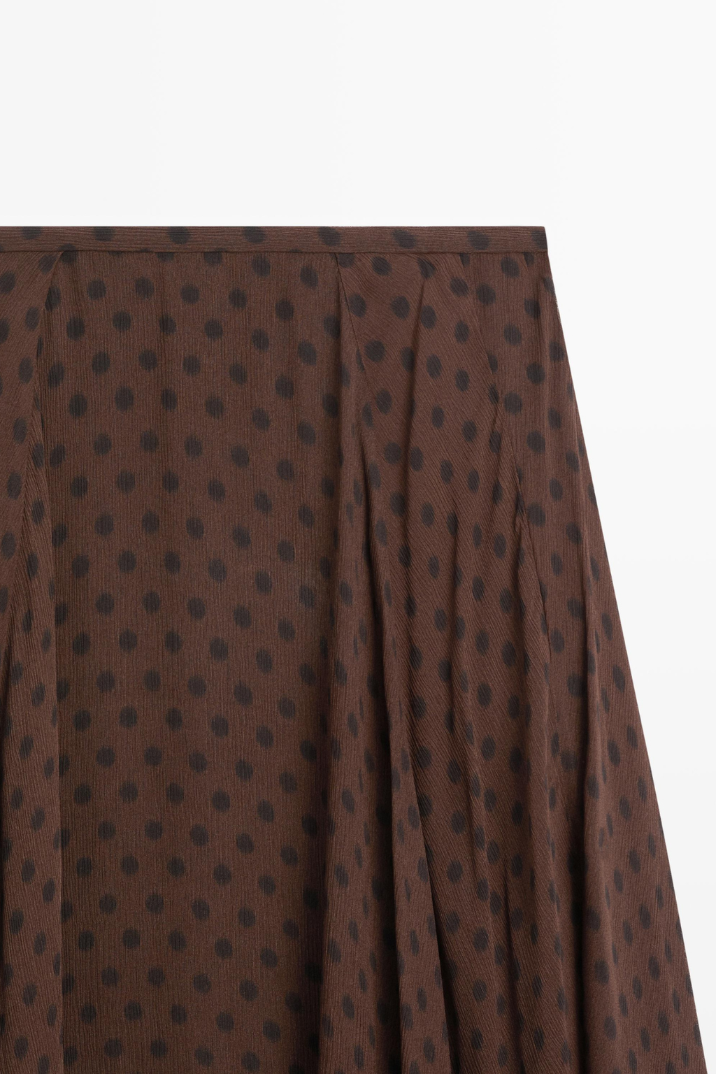 JUPE MIDI AMPLE À POIS