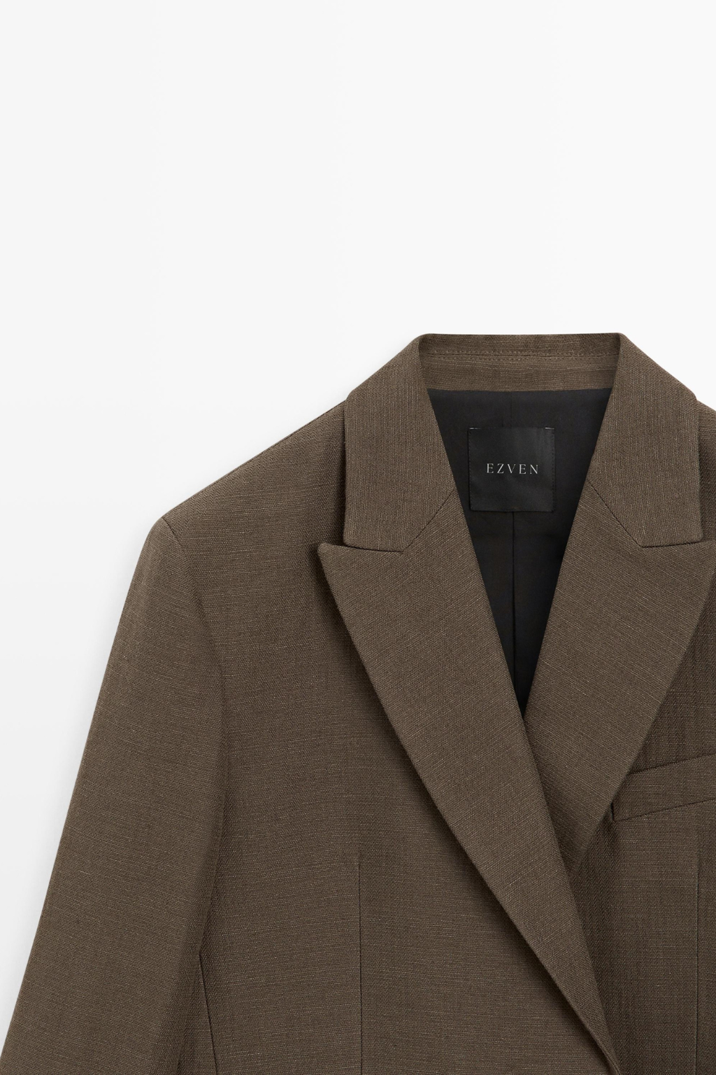 BLAZER CROISÉ À NOEUD EN COTON MÉLANGÉ