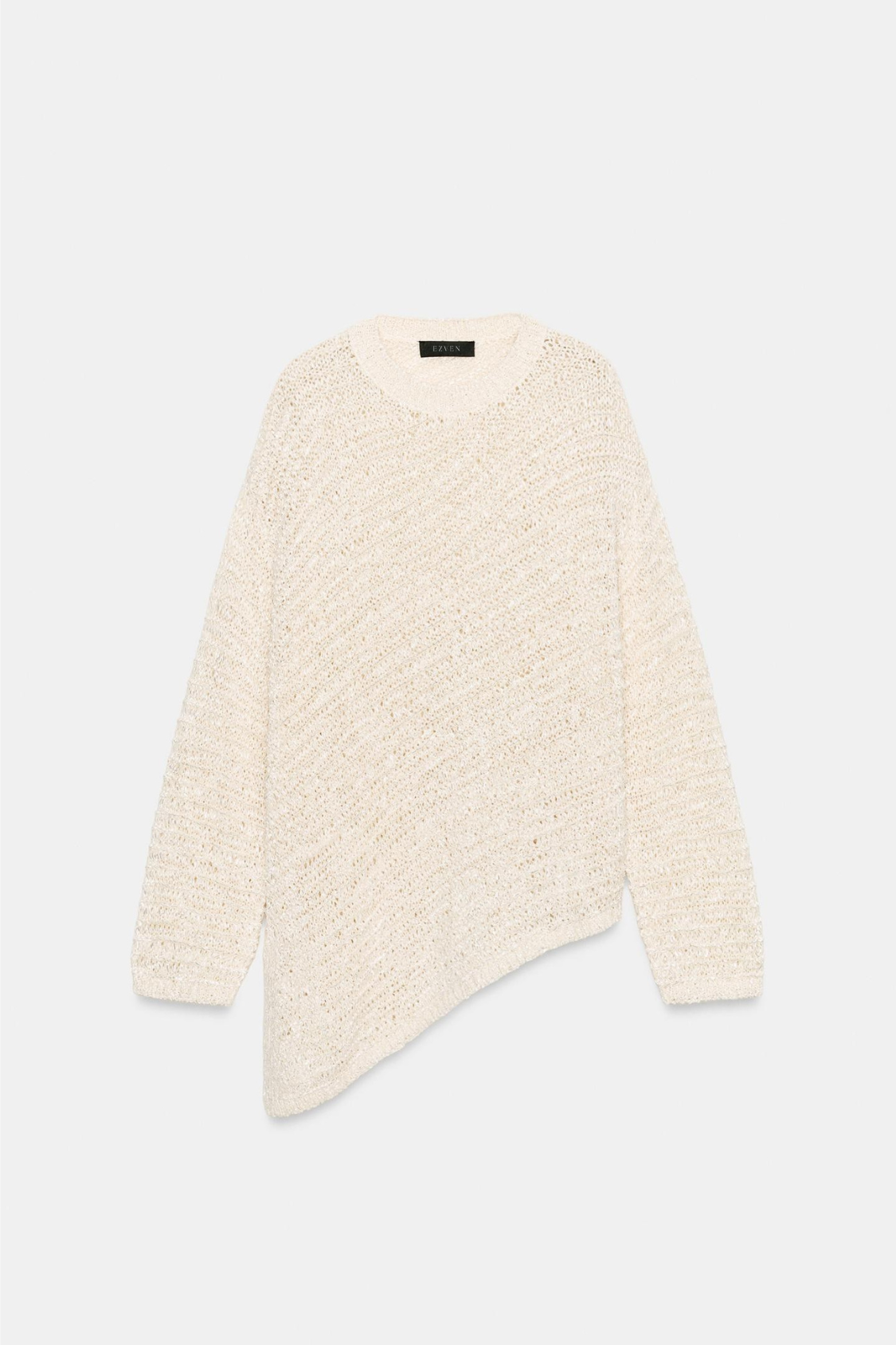 PULL OVERSIZE EN MAILLE ASYMÉTRIQUE