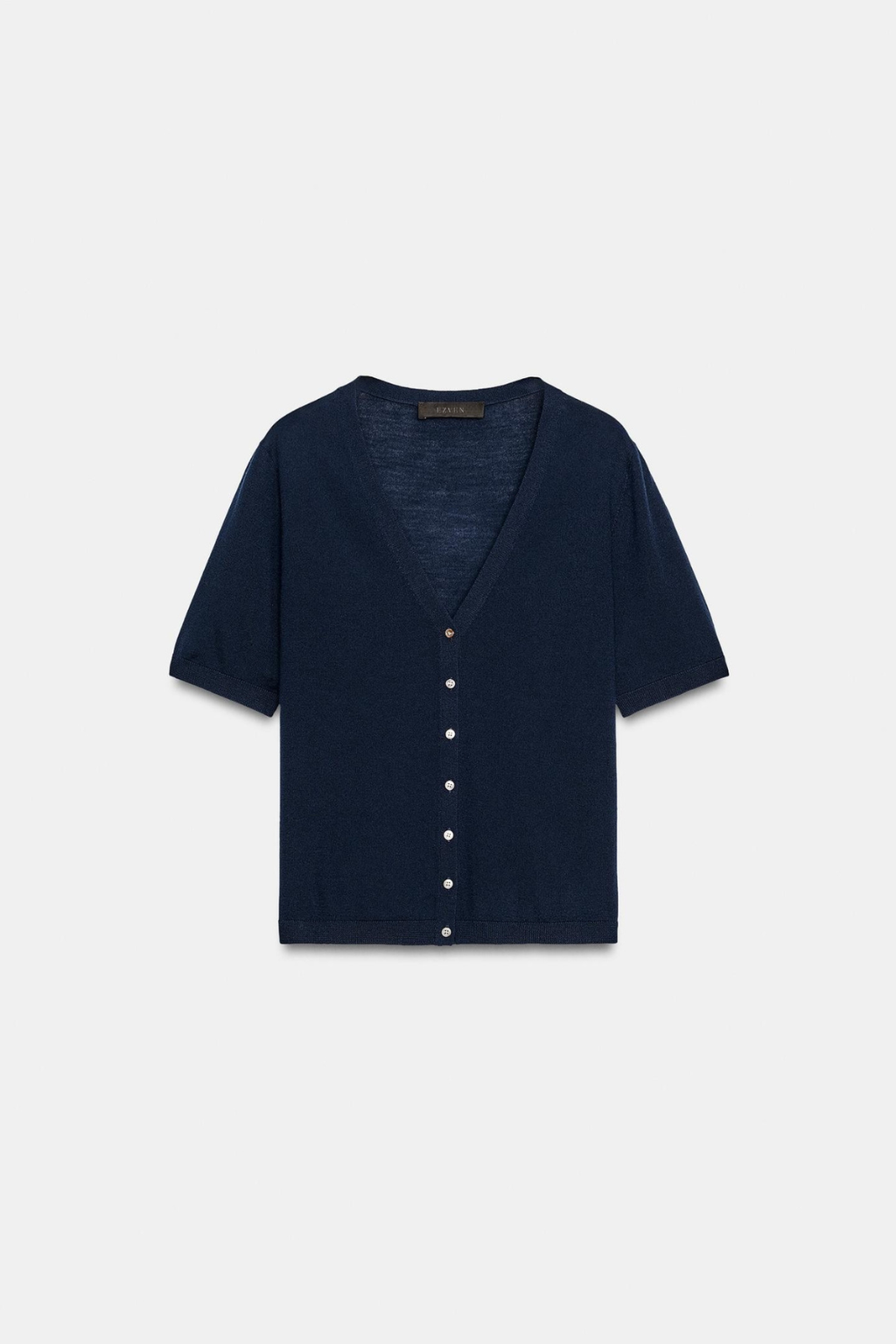 GILET 100% LAINE EXTRAFINE MANCHES COURTES