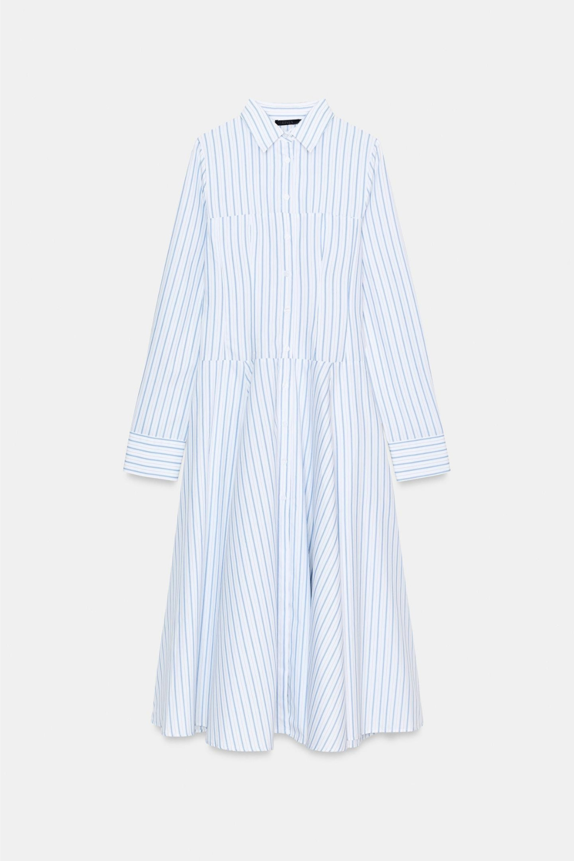 ROBE CHEMISE MI-LONGUE À RAYURES