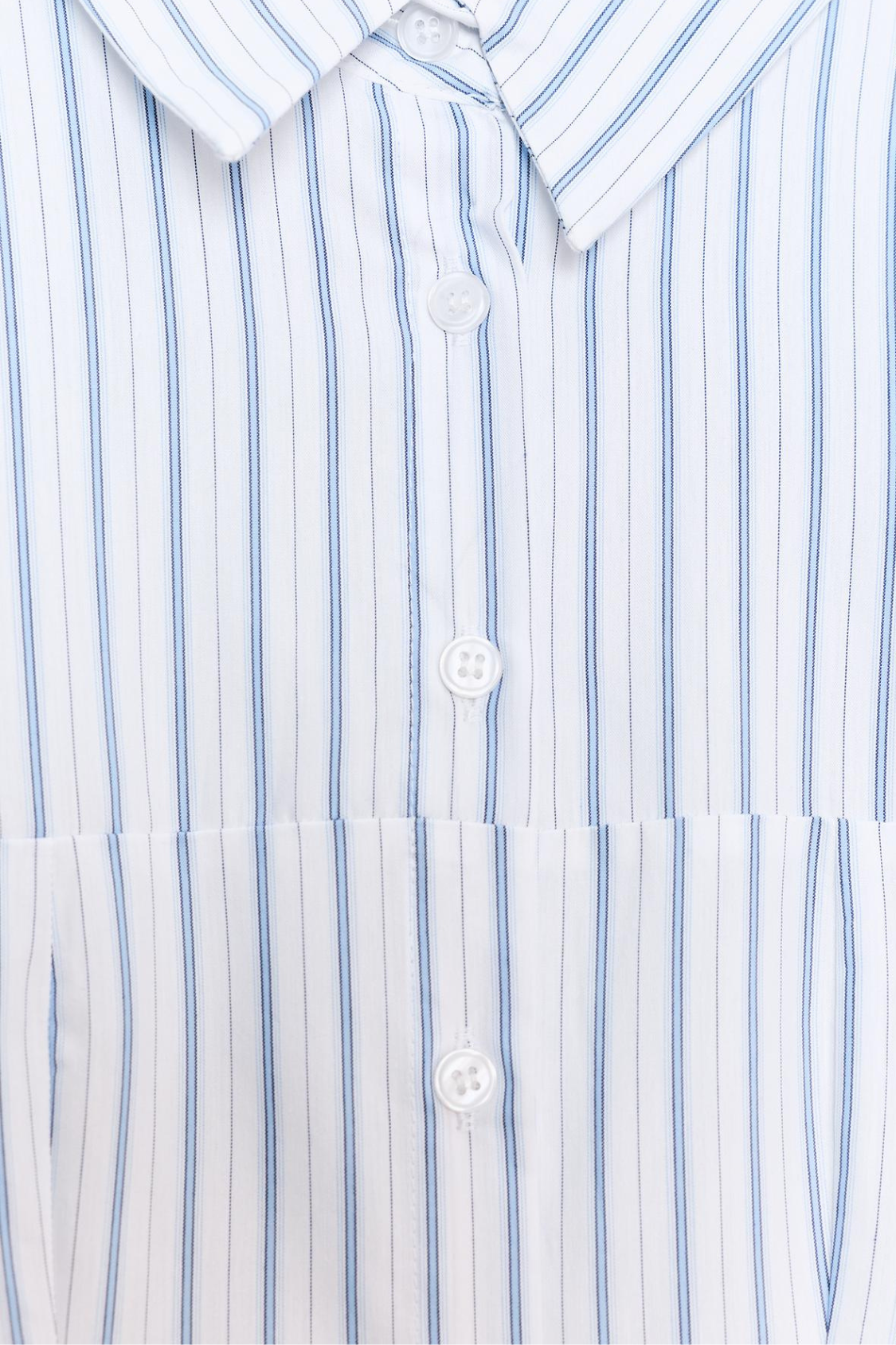 ROBE CHEMISE MI-LONGUE À RAYURES