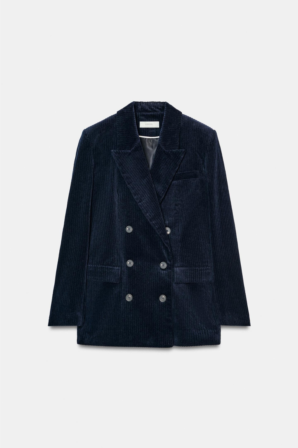 BLAZER EN VELOURS CÔTELÉ ET ÉPAULETTES EZ SIGNATURE