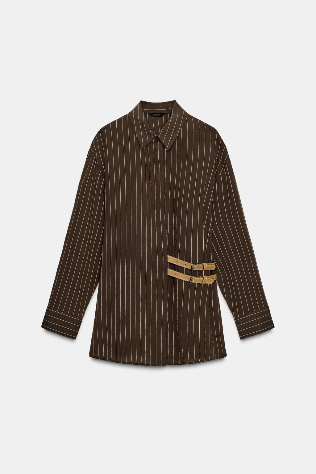 CHEMISE À RAYURES ET BOUCLES