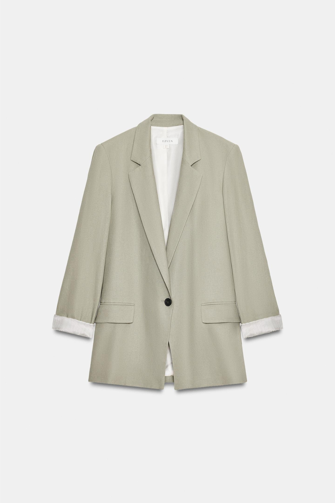 VESTE EN LIN À MANCHES RETROUSSÉES