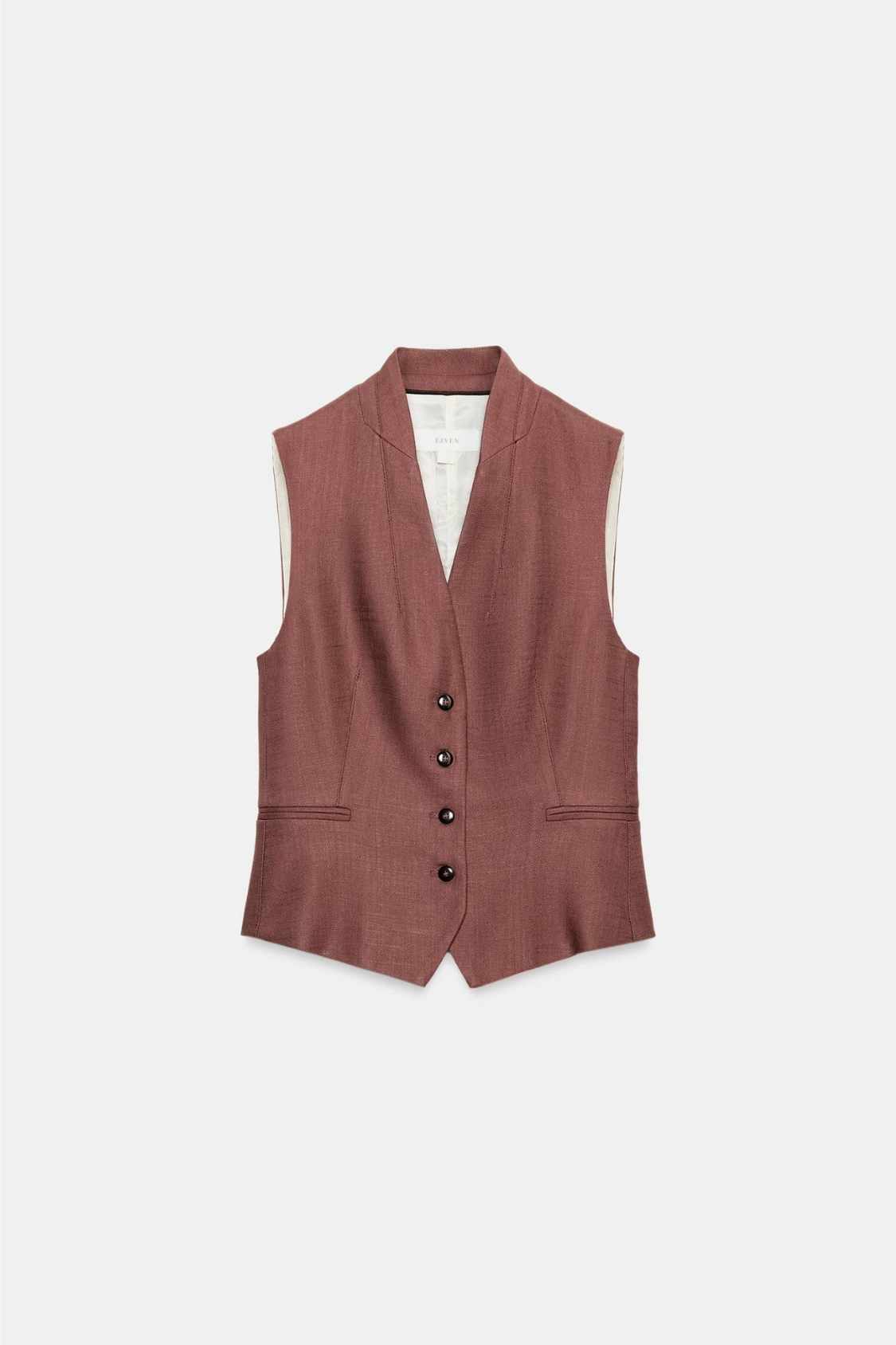 GILET EN LIN EZ SIGNATURE